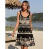 imageZeagoo Summer Dresses for Women Boho Beach Dress Sleeveless Sundresses with Pockets Casual Loose Tank Tshirt Sun DressBlack Printed