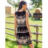 imageZeagoo Summer Dresses for Women Boho Beach Dress Sleeveless Sundresses with Pockets Casual Loose Tank Tshirt Sun DressBlack Printed