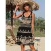 imageZeagoo Summer Dresses for Women Boho Beach Dress Sleeveless Sundresses with Pockets Casual Loose Tank Tshirt Sun DressBlack Printed