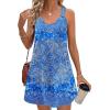 imageZeagoo Summer Dresses for Women Boho Beach Dress Sleeveless Sundresses with Pockets Casual Loose Tank Tshirt Sun DressBlue Floral