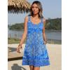 imageZeagoo Summer Dresses for Women Boho Beach Dress Sleeveless Sundresses with Pockets Casual Loose Tank Tshirt Sun DressBlue Floral