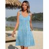 imageZeagoo Summer Dresses for Women Boho Beach Dress Sleeveless Sundresses with Pockets Casual Loose Tank Tshirt Sun DressBlue Floral Print