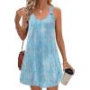 imageZeagoo Summer Dresses for Women Boho Beach Dress Sleeveless Sundresses with Pockets Casual Loose Tank Tshirt Sun DressBlue Floral Print