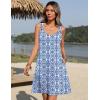 imageZeagoo Summer Dresses for Women Boho Beach Dress Sleeveless Sundresses with Pockets Casual Loose Tank Tshirt Sun DressBlue Printed