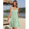 imageZeagoo Summer Dresses for Women Boho Beach Dress Sleeveless Sundresses with Pockets Casual Loose Tank Tshirt Sun DressGreen Floral Print