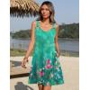 imageZeagoo Summer Dresses for Women Boho Beach Dress Sleeveless Sundresses with Pockets Casual Loose Tank Tshirt Sun DressGreen Printed
