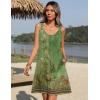 imageZeagoo Summer Dresses for Women Boho Beach Dress Sleeveless Sundresses with Pockets Casual Loose Tank Tshirt Sun DressGreenprint