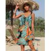 imageZeagoo Summer Dresses for Women Boho Beach Dress Sleeveless Sundresses with Pockets Casual Loose Tank Tshirt Sun DressLeaf Print