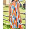 imageZeagoo Summer Dresses for Women Boho Beach Dress Sleeveless Sundresses with Pockets Casual Loose Tank Tshirt Sun DressMulticolor Printed