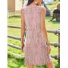 imageZeagoo Summer Dresses for Women Boho Beach Dress Sleeveless Sundresses with Pockets Casual Loose Tank Tshirt Sun DressPink Floral Print