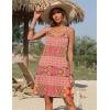 imageZeagoo Summer Dresses for Women Boho Beach Dress Sleeveless Sundresses with Pockets Casual Loose Tank Tshirt Sun DressPink Printed