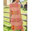 imageZeagoo Summer Dresses for Women Boho Beach Dress Sleeveless Sundresses with Pockets Casual Loose Tank Tshirt Sun DressPink Printed