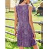 imageZeagoo Summer Dresses for Women Boho Beach Dress Sleeveless Sundresses with Pockets Casual Loose Tank Tshirt Sun DressPurple Printed