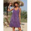 imageZeagoo Summer Dresses for Women Boho Beach Dress Sleeveless Sundresses with Pockets Casual Loose Tank Tshirt Sun DressPurple Printed