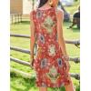 imageZeagoo Summer Dresses for Women Boho Beach Dress Sleeveless Sundresses with Pockets Casual Loose Tank Tshirt Sun DressRed Printed