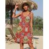 imageZeagoo Summer Dresses for Women Boho Beach Dress Sleeveless Sundresses with Pockets Casual Loose Tank Tshirt Sun DressRed Printed