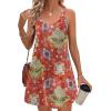 imageZeagoo Summer Dresses for Women Boho Beach Dress Sleeveless Sundresses with Pockets Casual Loose Tank Tshirt Sun DressRed Printed
