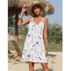 imageZeagoo Summer Dresses for Women Boho Beach Dress Sleeveless Sundresses with Pockets Casual Loose Tank Tshirt Sun DressWhite Printed