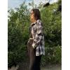 imageZeagoo Women Flannel Shacket Jacket Plaid Button Down Long Sleeve Shirt Fall Outfits 2024Navy