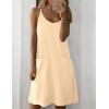 imageZeagoo Women Summer Dresses Casual Beach Vacation Dress Spaghetti Strap Sundress Sleeveless Mini Short Dress with PocketsBeige