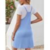 imageZeagoo Women Summer Dresses Casual Beach Vacation Dress Spaghetti Strap Sundress Sleeveless Mini Short Dress with PocketsLight Blue
