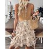 imageZeagoo Women Summer Dresses Sleeveless Casual Tank Dress Flowy Tiered Short Beach Dresses Womens Sundress with PocketsApricot Floral Print