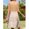 imageZeagoo Women Summer Dresses Sleeveless Casual Tank Dress Flowy Tiered Short Beach Dresses Womens Sundress with PocketsApricot Floral Print