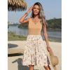 imageZeagoo Women Summer Dresses Sleeveless Casual Tank Dress Flowy Tiered Short Beach Dresses Womens Sundress with PocketsApricot Floral Print
