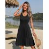 imageZeagoo Women Summer Dresses Sleeveless Casual Tank Dress Flowy Tiered Short Beach Dresses Womens Sundress with PocketsBlack
