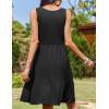 imageZeagoo Women Summer Dresses Sleeveless Casual Tank Dress Flowy Tiered Short Beach Dresses Womens Sundress with PocketsBlack