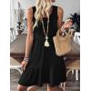 imageZeagoo Women Summer Dresses Sleeveless Casual Tank Dress Flowy Tiered Short Beach Dresses Womens Sundress with PocketsBlack