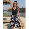 imageZeagoo Women Summer Dresses Sleeveless Casual Tank Dress Flowy Tiered Short Beach Dresses Womens Sundress with PocketsBlack Flower