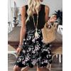 imageZeagoo Women Summer Dresses Sleeveless Casual Tank Dress Flowy Tiered Short Beach Dresses Womens Sundress with PocketsBlack Flower