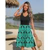 imageZeagoo Women Summer Dresses Sleeveless Casual Tank Dress Flowy Tiered Short Beach Dresses Womens Sundress with PocketsBlack Green Print