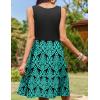 imageZeagoo Women Summer Dresses Sleeveless Casual Tank Dress Flowy Tiered Short Beach Dresses Womens Sundress with PocketsBlack Green Print