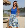 imageZeagoo Women Summer Dresses Sleeveless Casual Tank Dress Flowy Tiered Short Beach Dresses Womens Sundress with PocketsBlue Floral