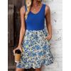 imageZeagoo Women Summer Dresses Sleeveless Casual Tank Dress Flowy Tiered Short Beach Dresses Womens Sundress with PocketsBlue Floral