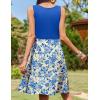 imageZeagoo Women Summer Dresses Sleeveless Casual Tank Dress Flowy Tiered Short Beach Dresses Womens Sundress with PocketsBlue Floral