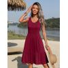 imageZeagoo Women Summer Dresses Sleeveless Casual Tank Dress Flowy Tiered Short Beach Dresses Womens Sundress with PocketsBurgundy