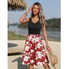 imageZeagoo Women Summer Dresses Sleeveless Casual Tank Dress Flowy Tiered Short Beach Dresses Womens Sundress with PocketsBurgundy White Floral