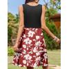 imageZeagoo Women Summer Dresses Sleeveless Casual Tank Dress Flowy Tiered Short Beach Dresses Womens Sundress with PocketsBurgundy White Floral