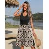 imageZeagoo Women Summer Dresses Sleeveless Casual Tank Dress Flowy Tiered Short Beach Dresses Womens Sundress with PocketsKhaki Print