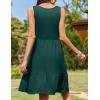 imageZeagoo Women Summer Dresses Sleeveless Casual Tank Dress Flowy Tiered Short Beach Dresses Womens Sundress with PocketsLake Green