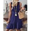 imageZeagoo Women Summer Dresses Sleeveless Casual Tank Dress Flowy Tiered Short Beach Dresses Womens Sundress with PocketsNavy Blue