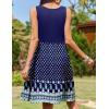 imageZeagoo Women Summer Dresses Sleeveless Casual Tank Dress Flowy Tiered Short Beach Dresses Womens Sundress with PocketsNavy Fish Flower