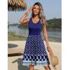 imageZeagoo Women Summer Dresses Sleeveless Casual Tank Dress Flowy Tiered Short Beach Dresses Womens Sundress with PocketsNavy Fish Flower
