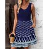 imageZeagoo Women Summer Dresses Sleeveless Casual Tank Dress Flowy Tiered Short Beach Dresses Womens Sundress with PocketsNavy Fish Flower