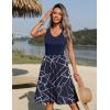 imageZeagoo Women Summer Dresses Sleeveless Casual Tank Dress Flowy Tiered Short Beach Dresses Womens Sundress with PocketsNavy White Stripe