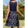 imageZeagoo Women Summer Dresses Sleeveless Casual Tank Dress Flowy Tiered Short Beach Dresses Womens Sundress with PocketsNavy White Stripe