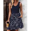 imageZeagoo Women Summer Dresses Sleeveless Casual Tank Dress Flowy Tiered Short Beach Dresses Womens Sundress with PocketsNavy White Stripe